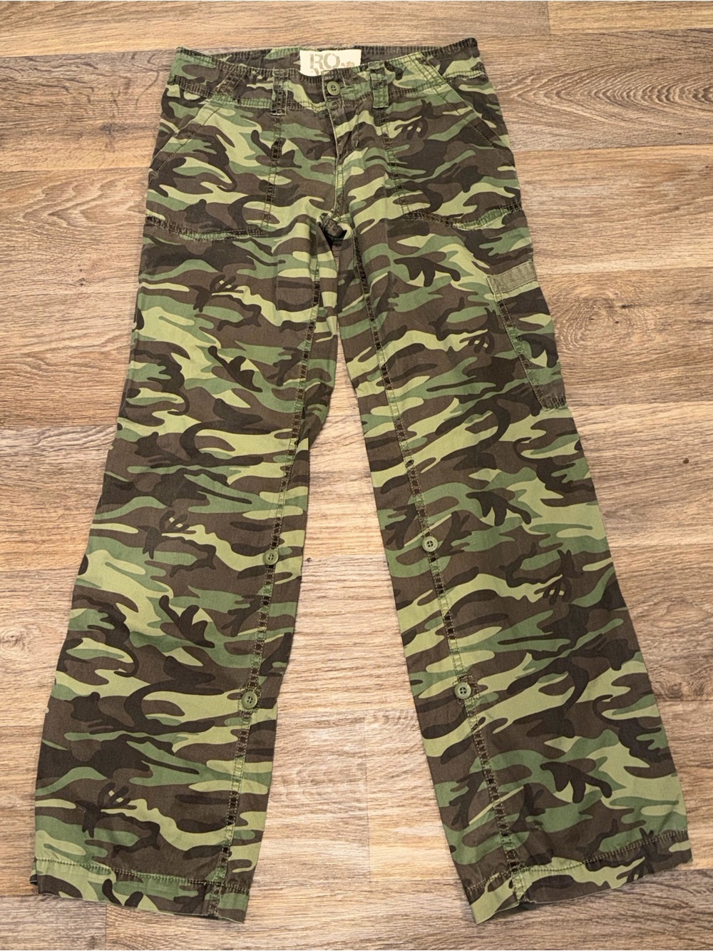 Roxy Green Camo Cargo Pants